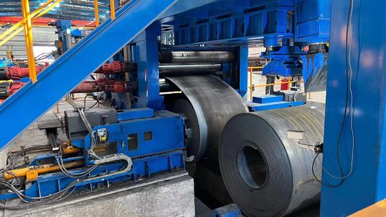 Linha de nivelamento e corte transversal para bobina de aço laminada a quente espessura do material 10-25 mm