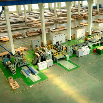 Linha de produção de cisalhamento voador de bobinas metálicas de mineração de energia com velocidade de corte de 0,3-2,5x800