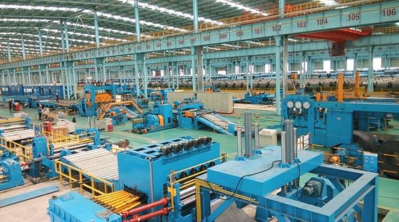 Linha de produção de cisalhamento móvel de descolagem de bobinas metálicas com elevada produtividade